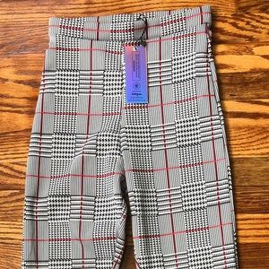 Checked houndstooth pants